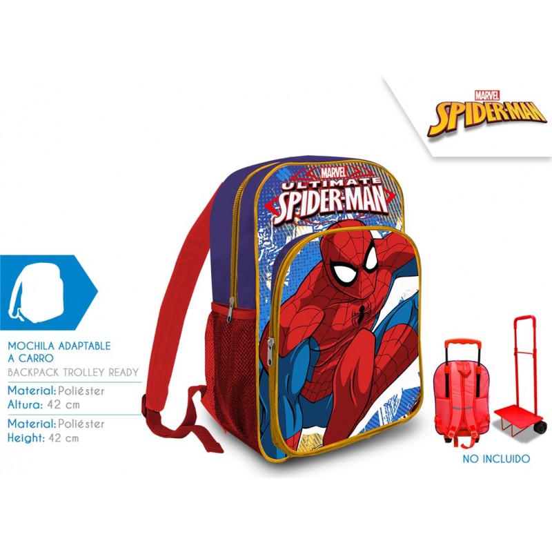 malta Artículos de primera necesidad su Mochila Spiderman 42cm para carro | Juguetes Afede