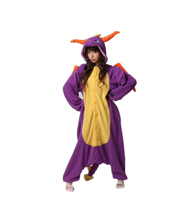 Adaptar si lantano AFEDE: Disfraz pijama de dragón morado para adulto Disponible en la t